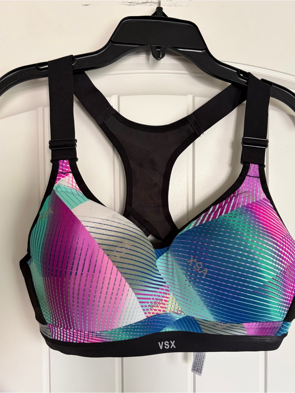 VSX Multicolor High-Impact Sports Bra with Black Trim
